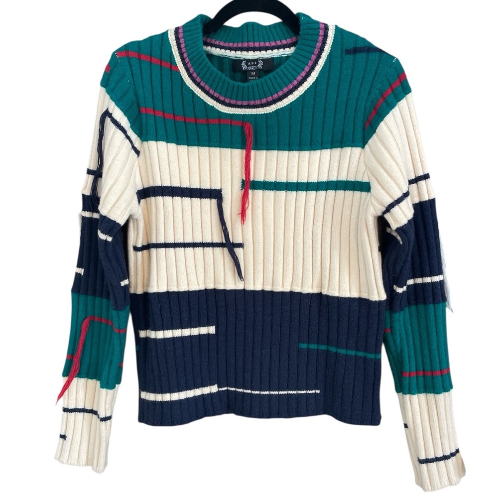 A.Z.I. No String Attached Sweater - Green pullover crewneck, size Medium